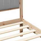 Estructura de cama con cabecera Gris Claro 200 x 200 cm
