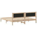 Estructura de cama con cabecera Gris Claro 200 x 200 cm