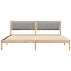 Estructura de cama con cabecera Gris Claro 200 x 200 cm