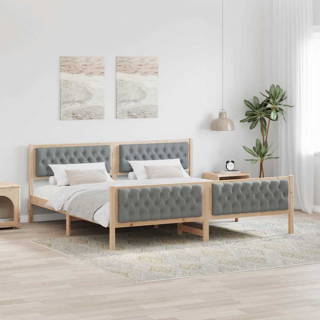 Estrutura de cama 100 x 200 cm Madeira de pinho maciço