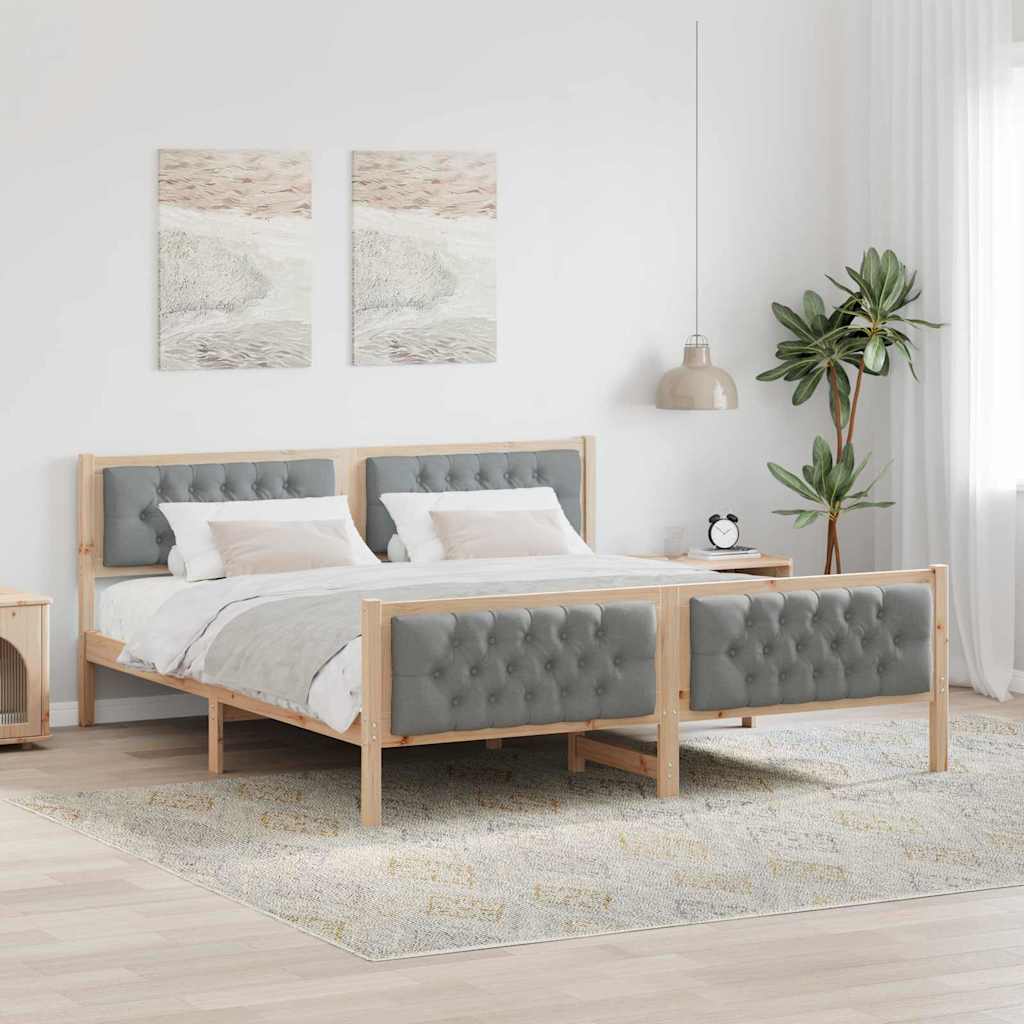 Estrutura de cama 100 x 200 cm Madeira de pinho maciço