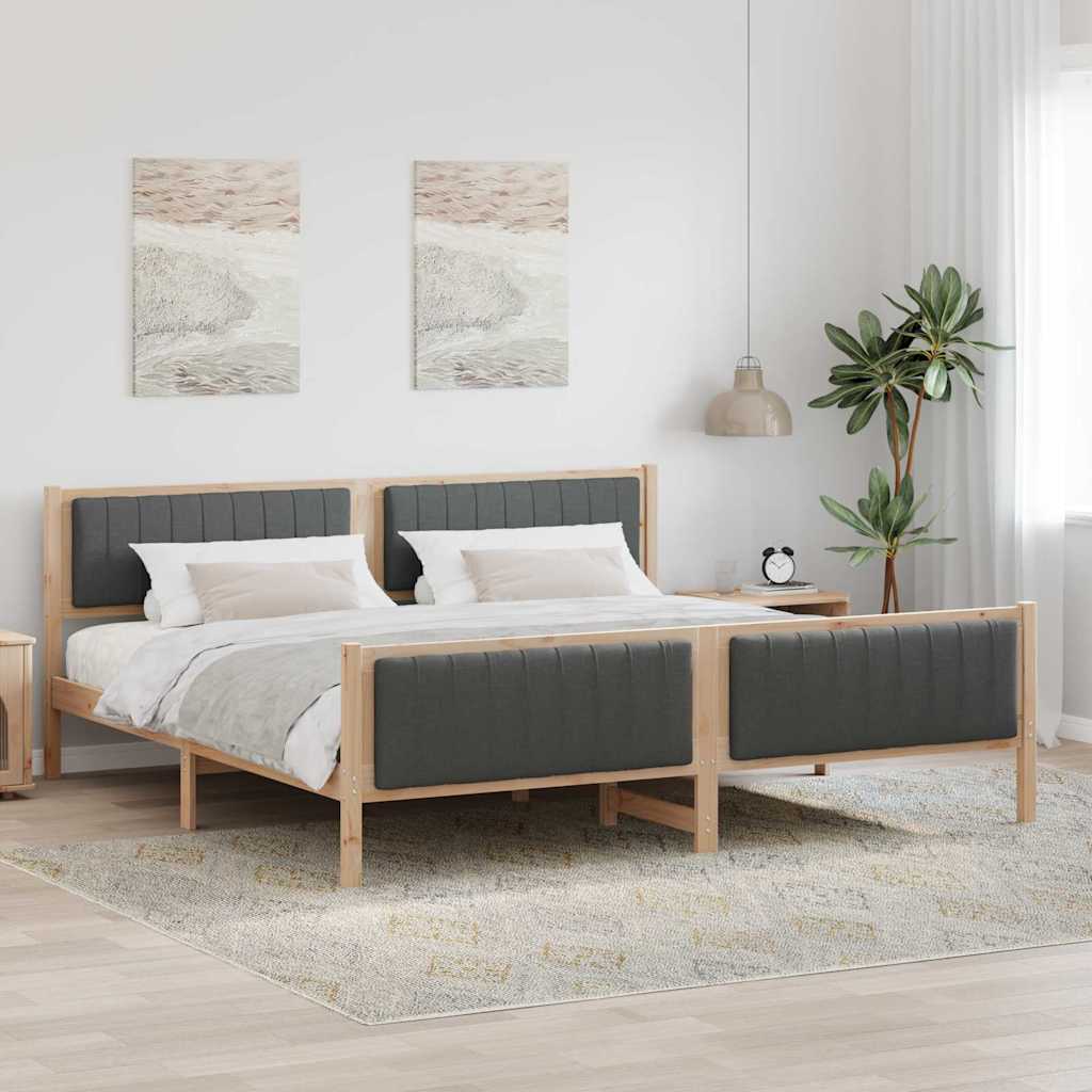 Estrutura de cama preto e cinzento escuro 100 x 200 cm