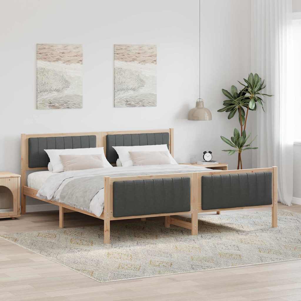 Estrutura de cama preto e cinzento escuro 100 x 200 cm