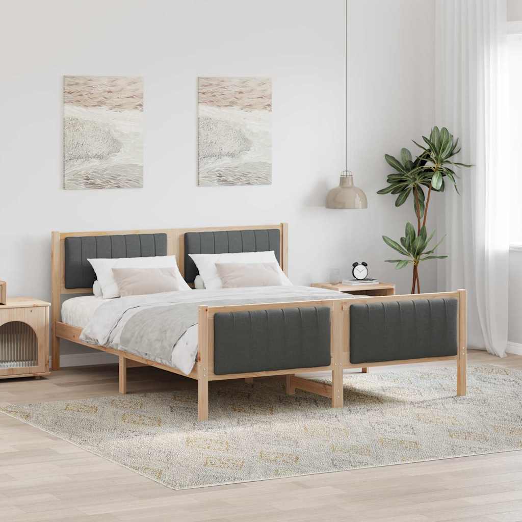 Estrutura de cama preto e cinzento escuro 100 x 200 cm