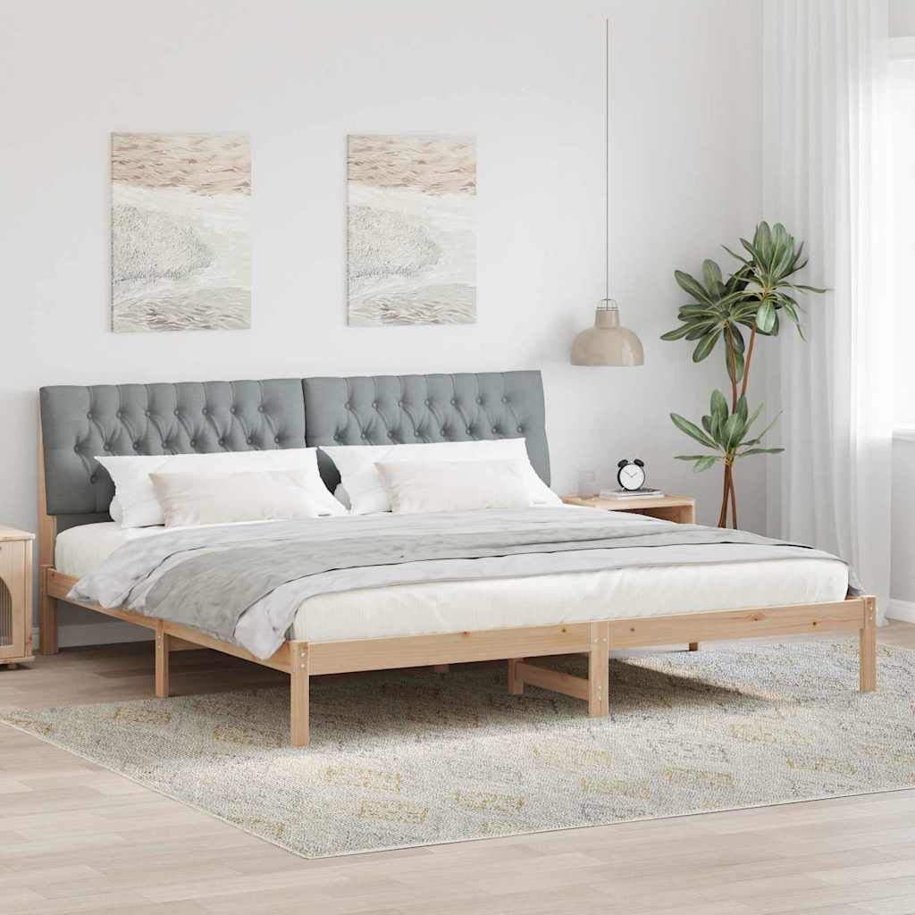 Estructura de Cama con Cabecera Tapizada 100 x 200 cm