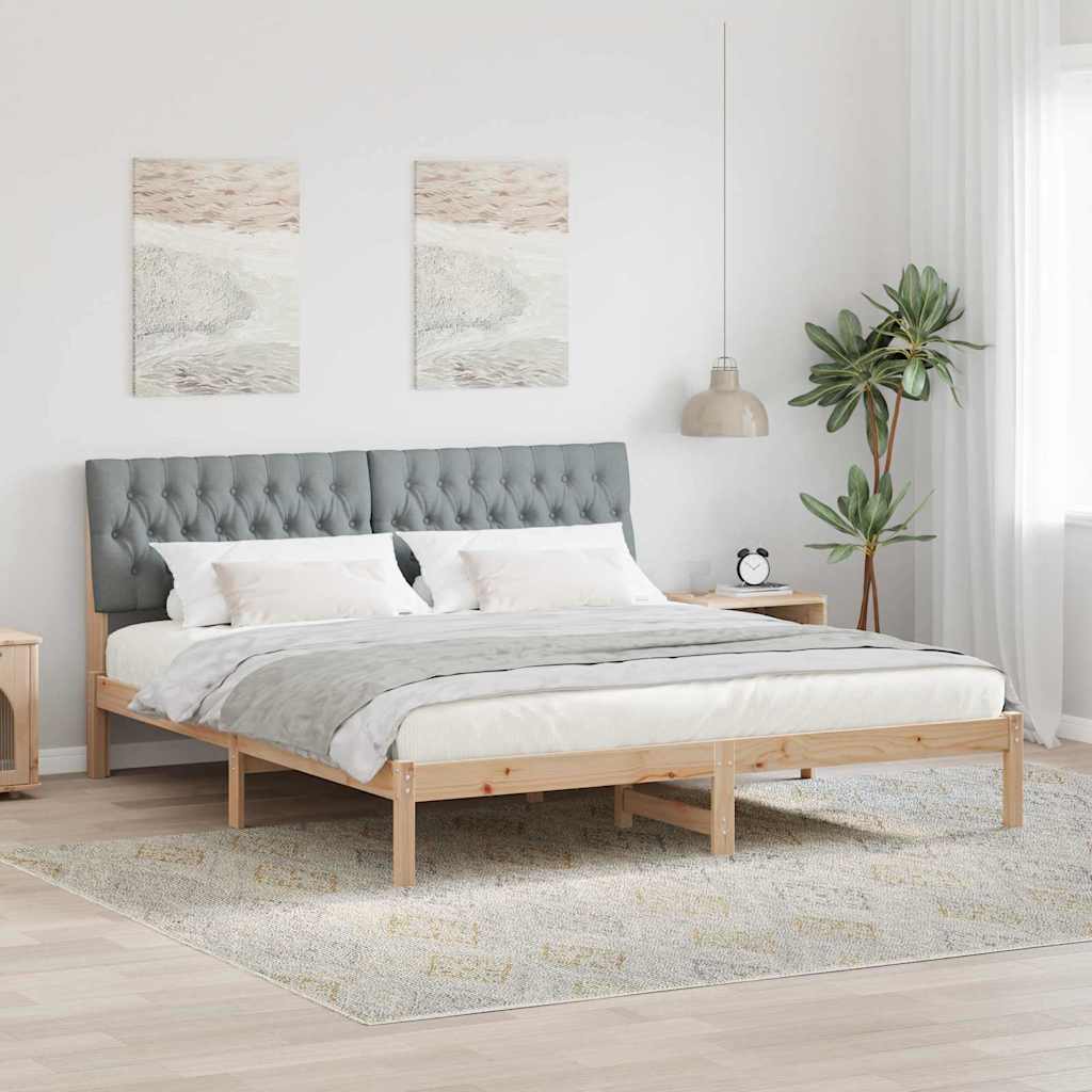 Estructura de Cama con Cabecera Tapizada 100 x 200 cm