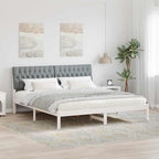 Estructura de Cama con Cabecera Tapizada 100 x 200 cm