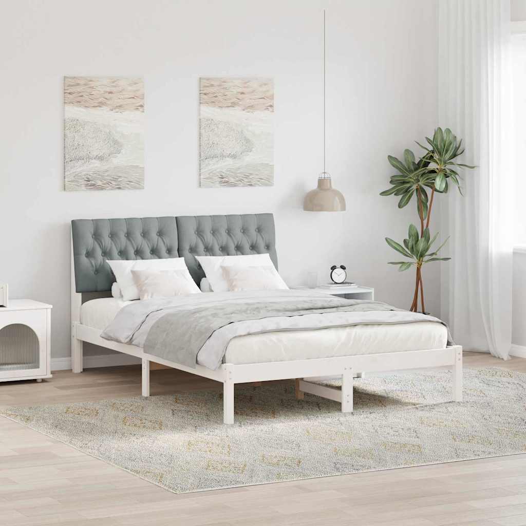 Estructura de Cama con Cabecera Tapizada 100 x 200 cm
