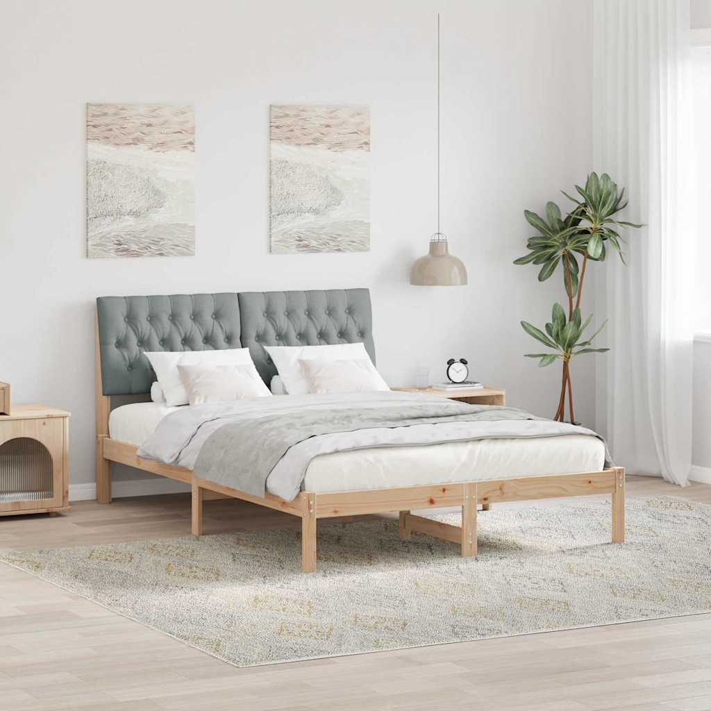 Estructura de Cama con Cabecera Tapizada 100 x 200 cm