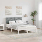 Estructura de Cama con Cabecera Tapizada 100 x 200 cm