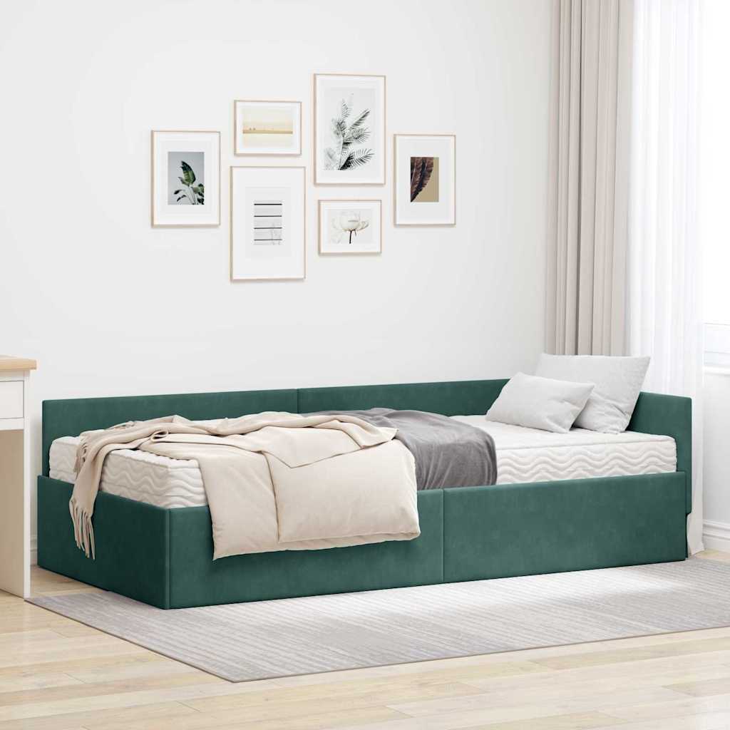 Corner Bed Frame with Mattress 2 pc Yellow