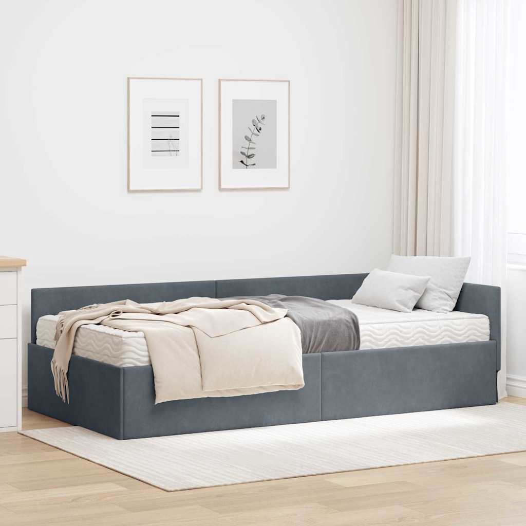 Corner Bed Frame with Mattress 2 pc Yellow