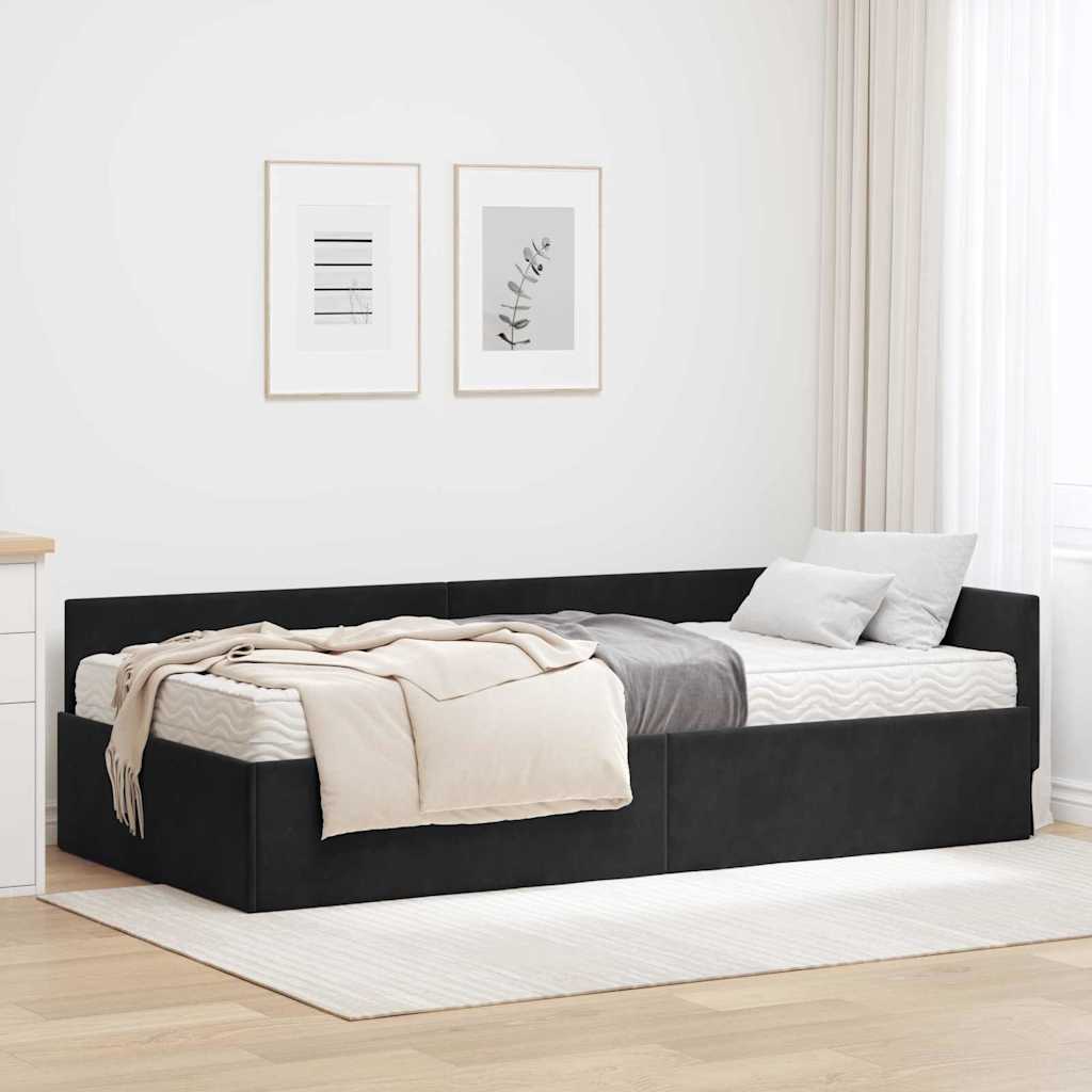 Corner Bed Frame with Mattress 2 pc Yellow