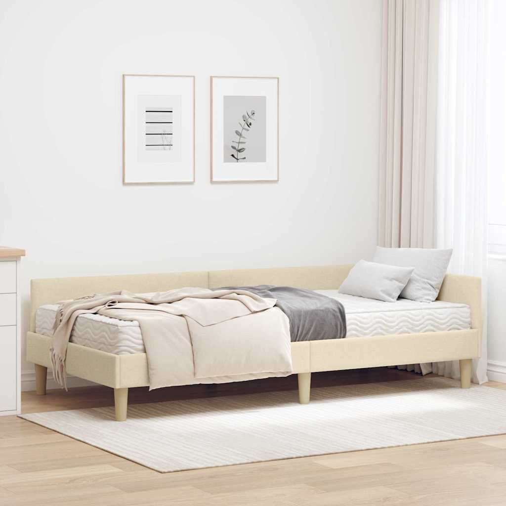 Corner Bed Frame with Mattress 2 pc Yellow