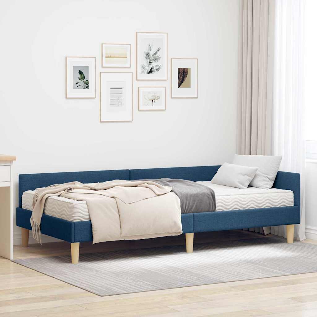 Corner Bed Frame with Mattress 2 pc Yellow