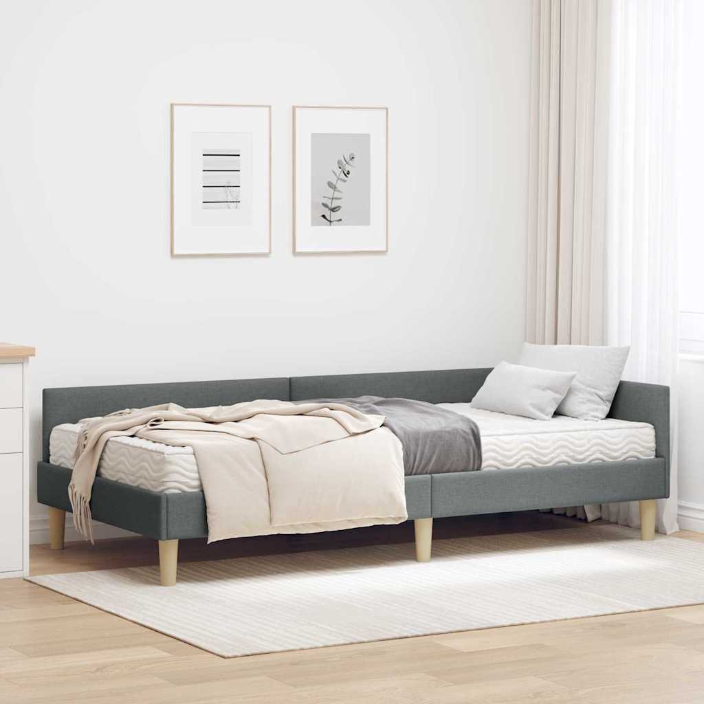 Corner Bed Frame with Mattress 2 pc Yellow
