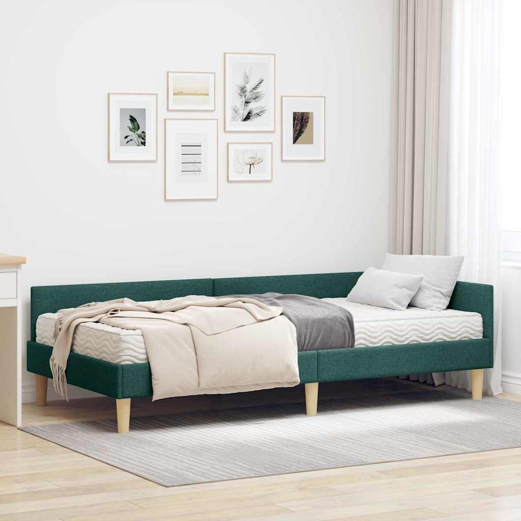 Corner Bed Frame with Mattress 2 pc Yellow