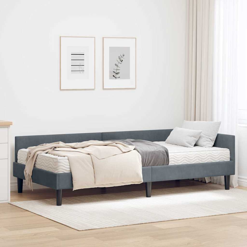 Corner Bed Frame with Mattress 2 pc Yellow