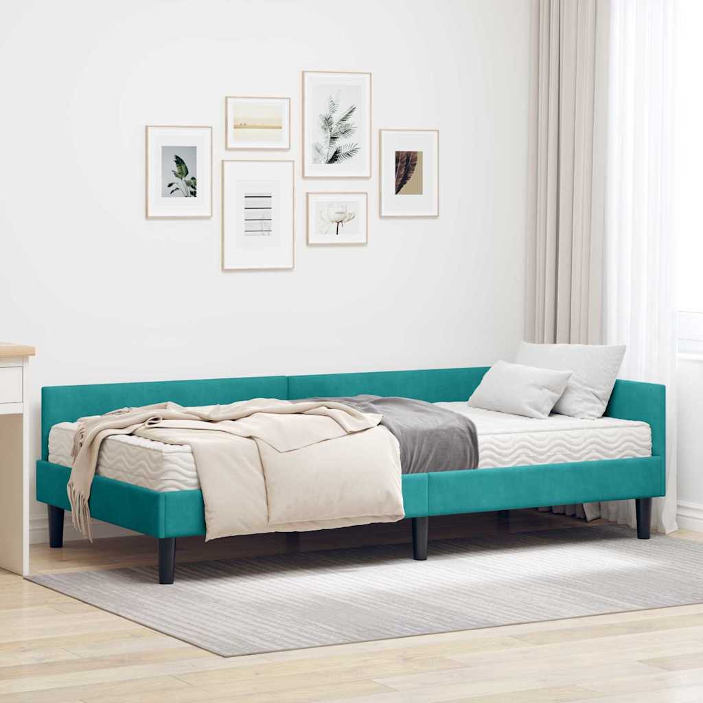 Corner Bed Frame with Mattress 2 pc Yellow