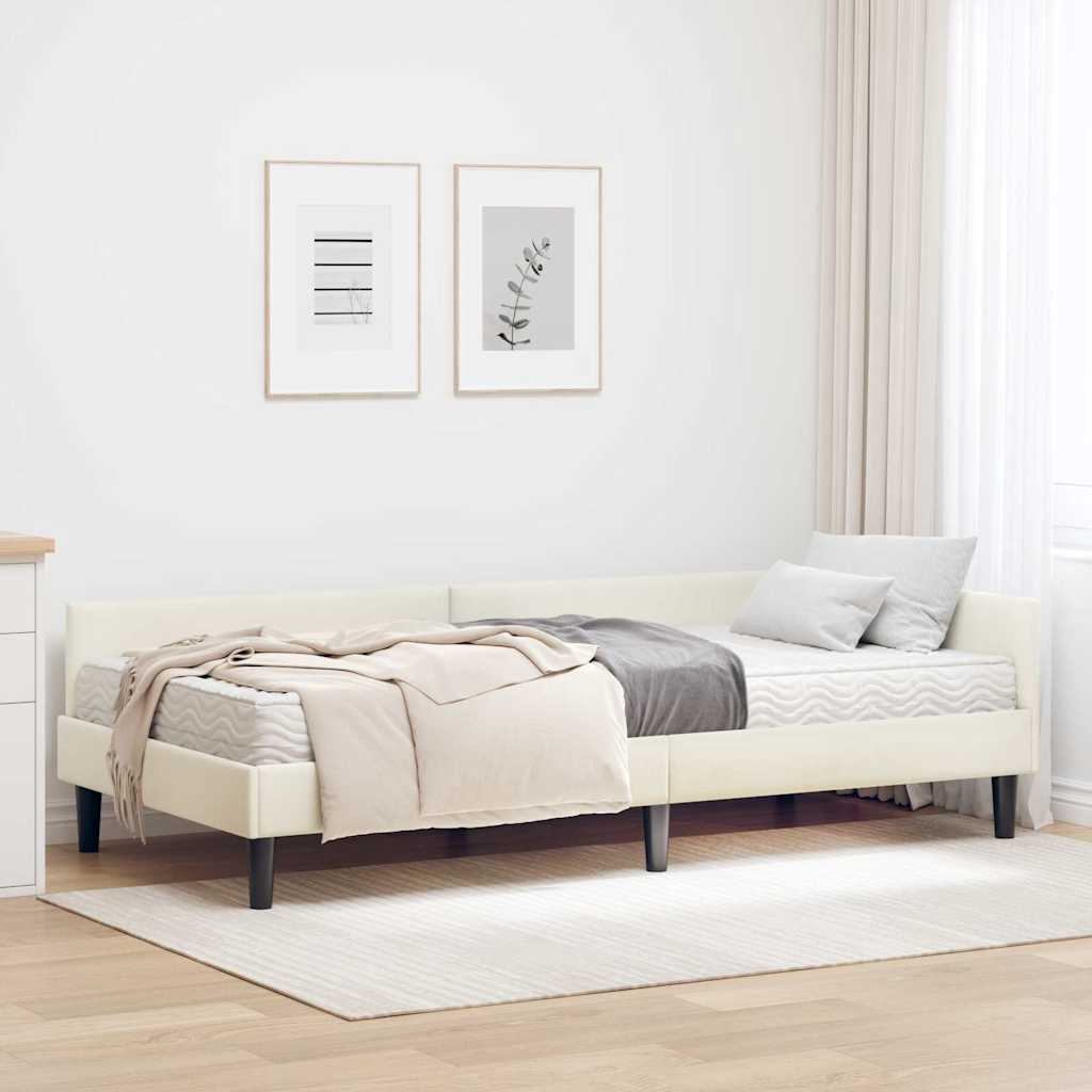Corner Bed Frame with Mattress 2 pc Yellow