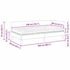 Estructura de Cama Esquina con Colchón 2 pcs Gris Claro tela