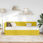 Estructura de Cama Esquina con Colchón 2 pcs Amarillo
