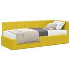 Estructura de Cama Esquina con Colchón 2 pcs Amarillo