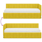 Estructura de Cama Esquina con Colchón 2 pcs Amarillo