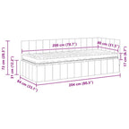 Estructura de Cama Esquina con Colchón 2 pcs Amarillo