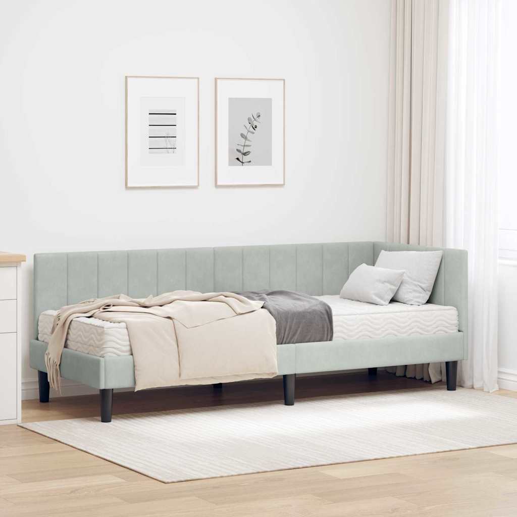 Corner Bed Frame with Mattress 2 pc Yellow