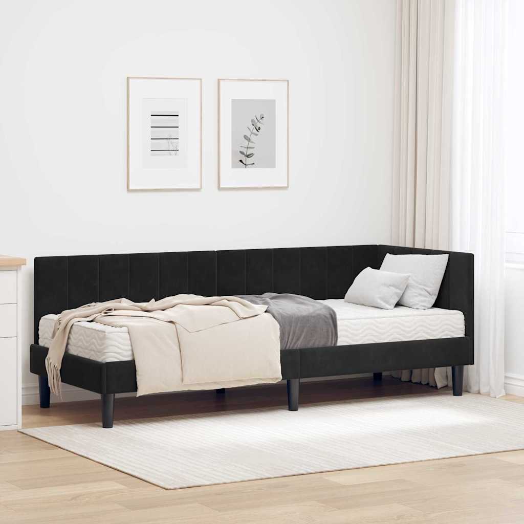Corner Bed Frame with Mattress 2 pc Yellow
