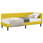 Estructura de Cama Esquina con Colchón 2 pcs Amarillo