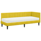 Estructura de Cama Esquina con Colchón 2 pcs Amarillo