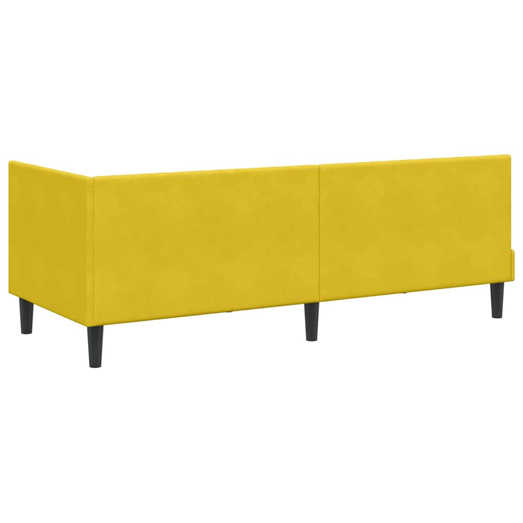Estructura de Cama Esquina con Colchón 2 pcs Amarillo