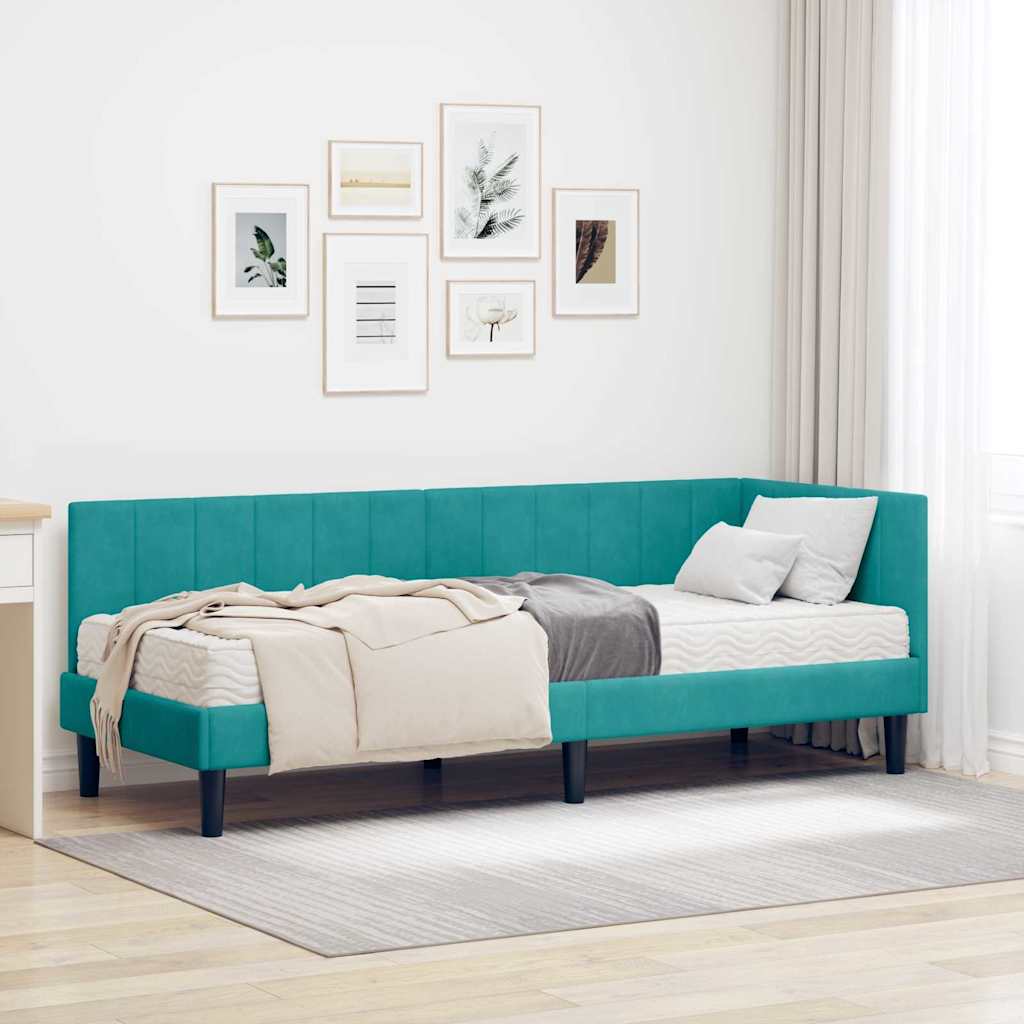 Corner Bed Frame with Mattress 2 pc Yellow