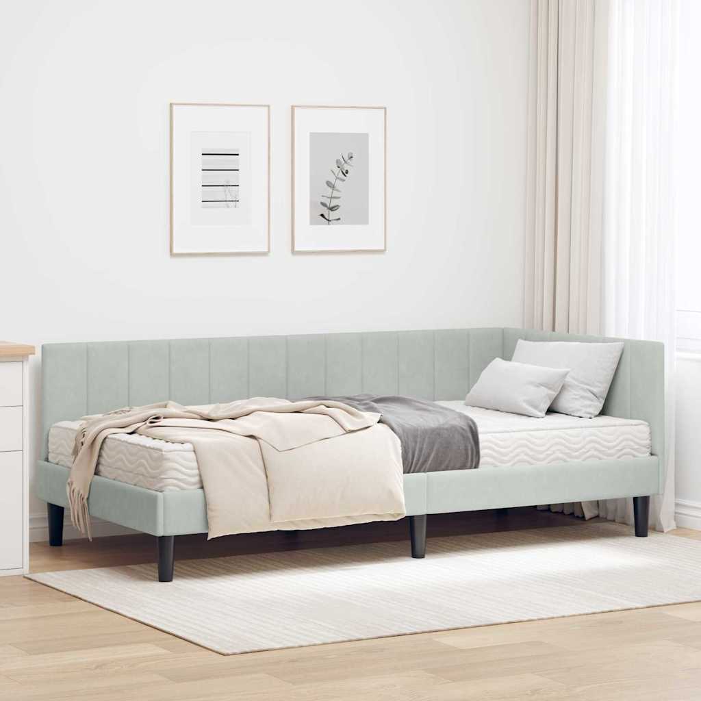 Corner Bed Frame with Mattress 2 pc Yellow