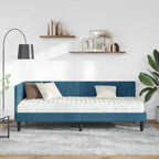Estructura de Cama Esquina con Colchón 2 pcs Azul Terciopelo