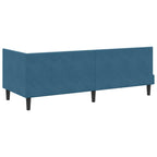 Estructura de Cama Esquina con Colchón 2 pcs Azul Terciopelo