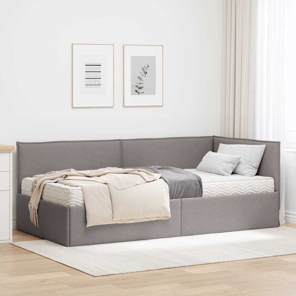Estructura de Cama Esquina con Colchón 2 pcs Azul Terciopelo