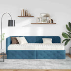 Estructura de cama en esquina Azul 80 x 200 cm Terciopelo