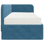 Estructura de cama en esquina Azul 80 x 200 cm Terciopelo