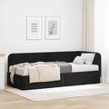 Estructura de cama en esquina Negro 80 x 200 cm Terciopelo