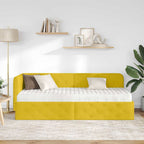 Estructura de cama en esquina Amarillo 80 x 200 cm Terciopelo