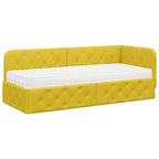 Estructura de cama en esquina Amarillo 80 x 200 cm Terciopelo