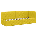 Estructura de cama en esquina Amarillo 80 x 200 cm Terciopelo