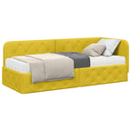 Estructura de cama en esquina Amarillo 80 x 200 cm Terciopelo