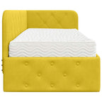 Estructura de cama en esquina Amarillo 80 x 200 cm Terciopelo