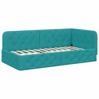 Estructura de cama en esquina Tuquesa 90 x 190 cm Terciopelo