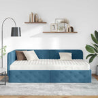 Estructura de cama en esquina Azul 100 x 200 cm Terciopelo