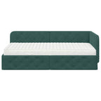 Estructura de cama en esquina Verde oscuro 100 x 200 cm